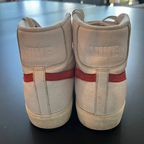 Mens Size 11 Nike White Leather Blazer High Tops- Not Worn for Sport! - Picture 4 of 4